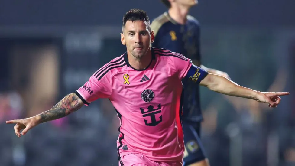 Messi scores two