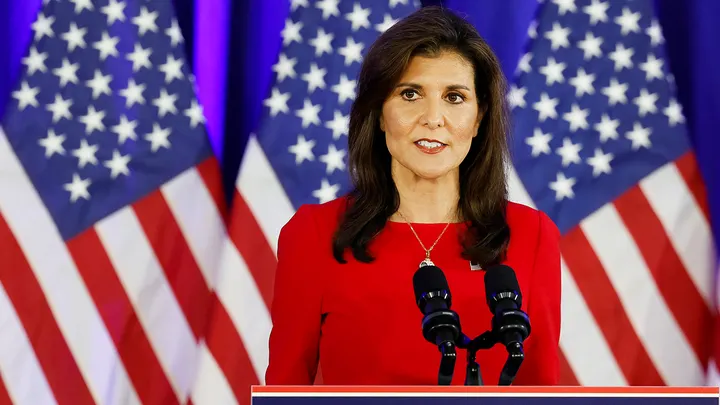 Nikki Haley lands